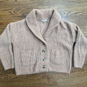 Madewell space-dye shawl-collar cardigan sweater